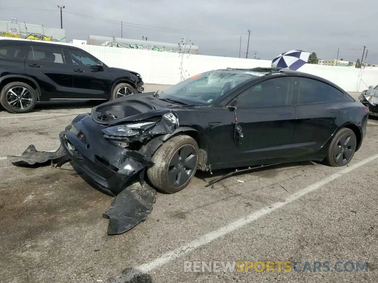 1 Photograph of a damaged car 5YJ3E1EA6MF994666 TESLA MODEL 3 2021