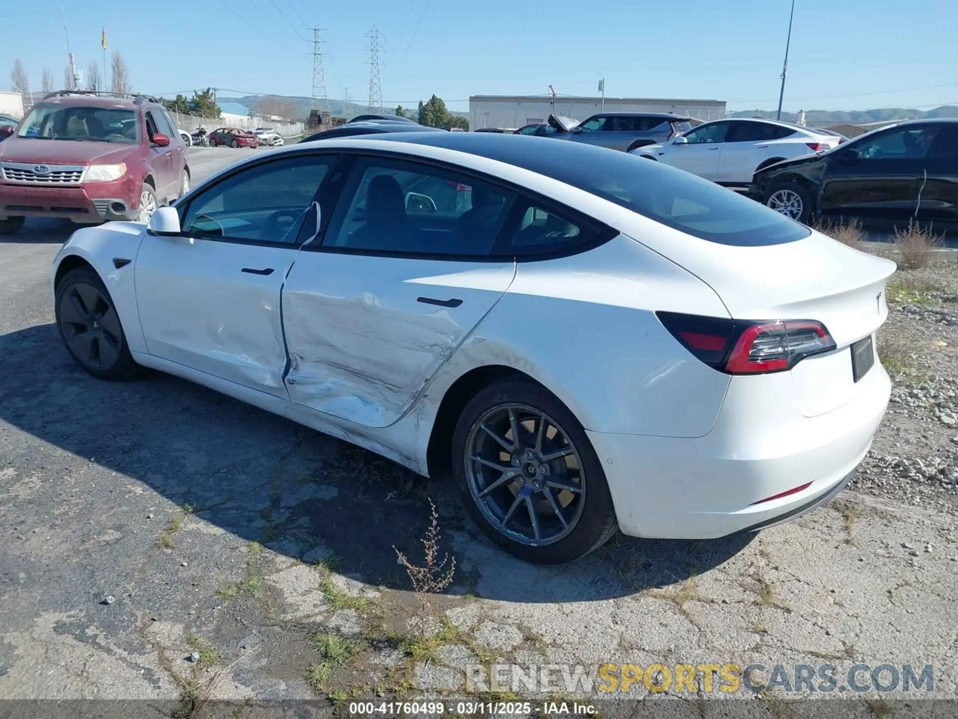 3 Photograph of a damaged car 5YJ3E1EA7MF021196 TESLA MODEL 3 2021