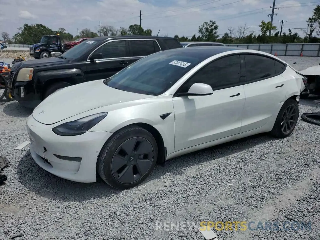 1 Фотография поврежденного автомобиля 5YJ3E1EA7MF048074 TESLA MODEL 3 2021