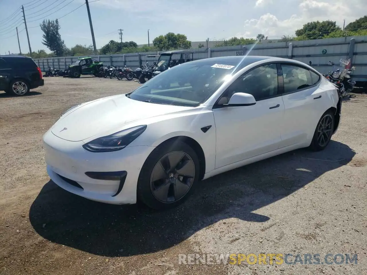1 Фотография поврежденного автомобиля 5YJ3E1EA7MF052691 TESLA MODEL 3 2021