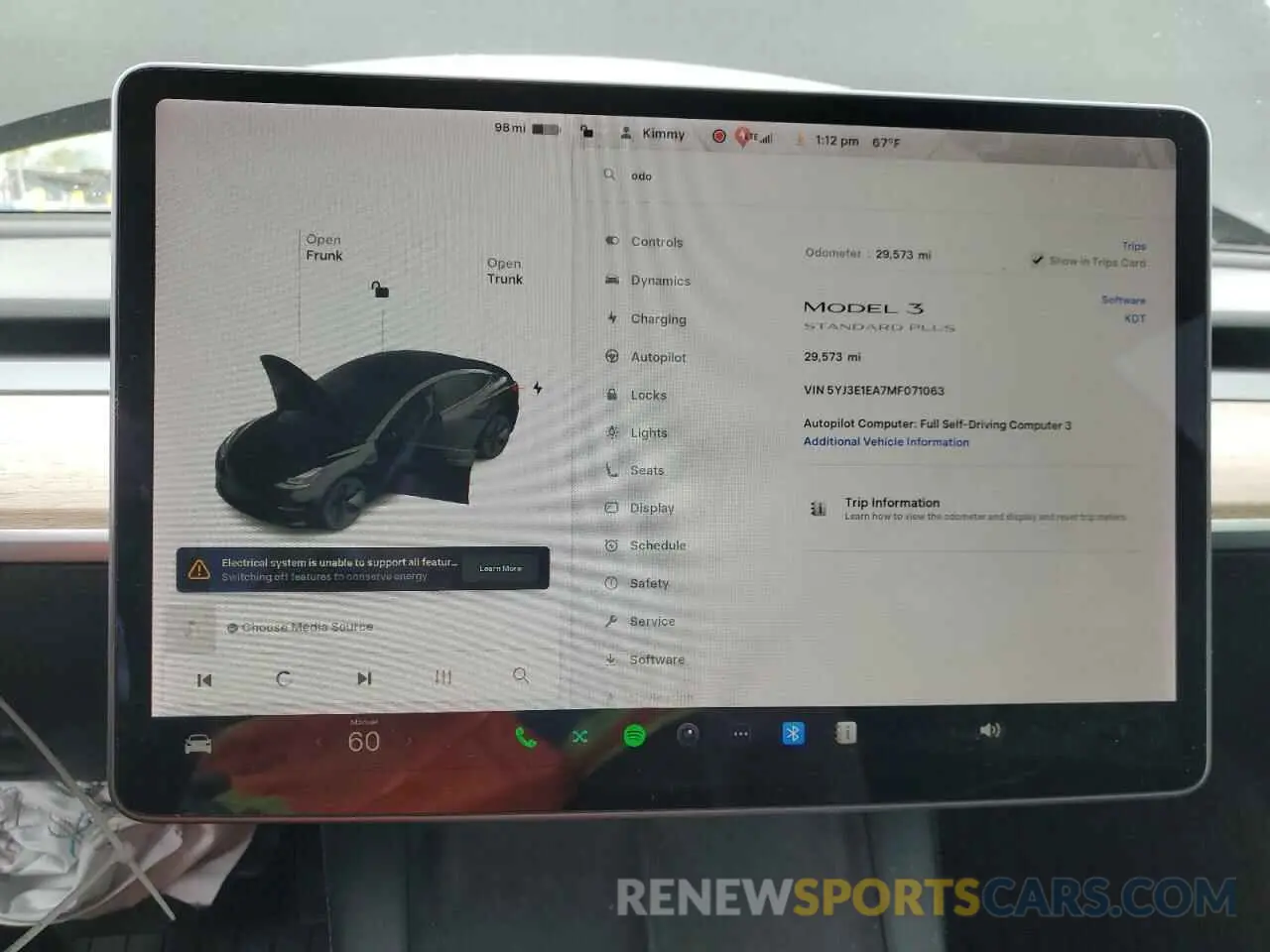 9 Фотография поврежденного автомобиля 5YJ3E1EA7MF071063 TESLA MODEL 3 2021