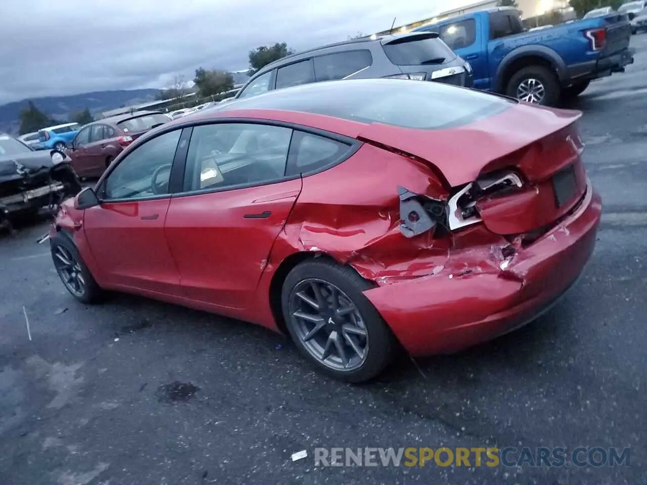 2 Фотография поврежденного автомобиля 5YJ3E1EA7MF077252 TESLA MODEL 3 2021