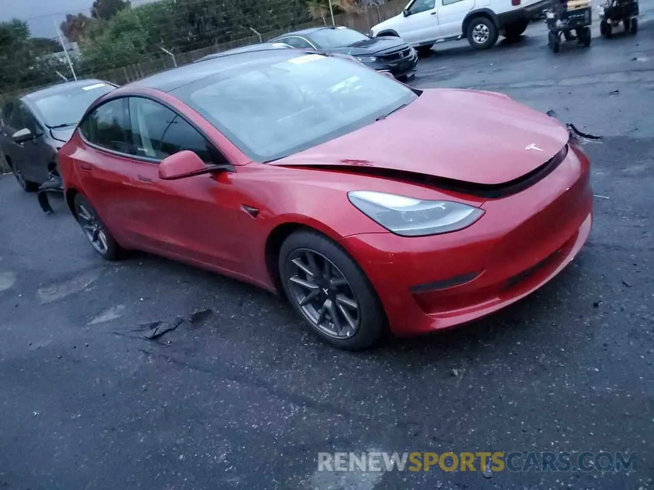 4 Фотография поврежденного автомобиля 5YJ3E1EA7MF077252 TESLA MODEL 3 2021