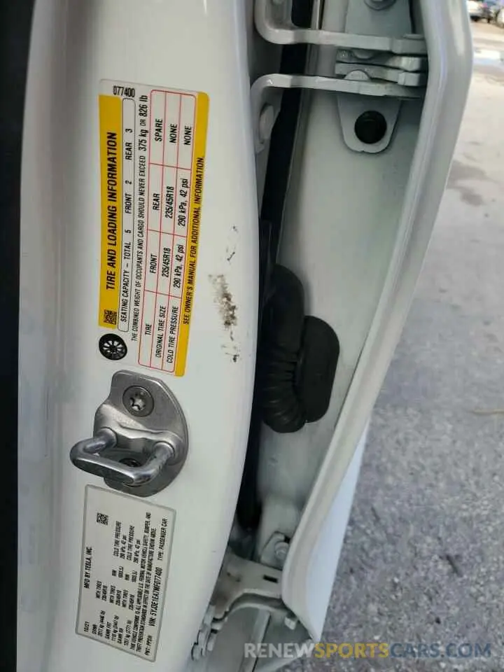 12 Photograph of a damaged car 5YJ3E1EA7MF077400 TESLA MODEL 3 2021