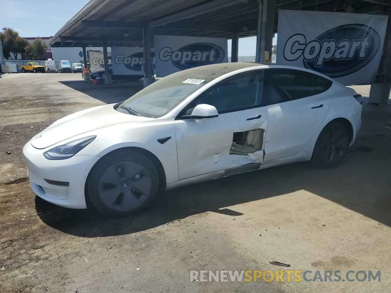 1 Фотография поврежденного автомобиля 5YJ3E1EA7MF078241 TESLA MODEL 3 2021