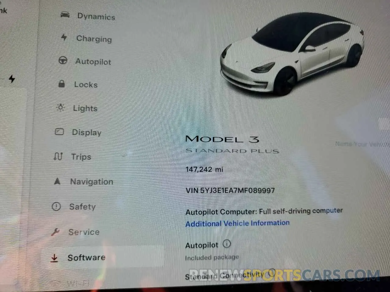 9 Фотография поврежденного автомобиля 5YJ3E1EA7MF089997 TESLA MODEL 3 2021