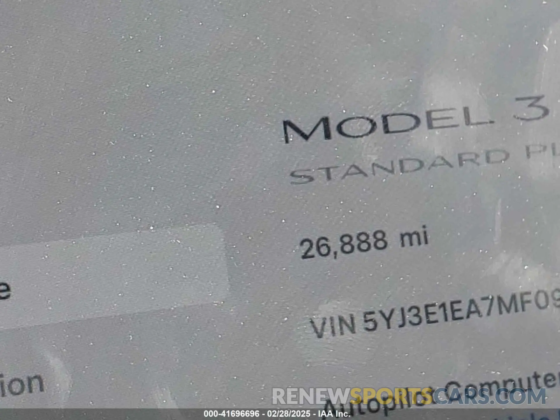 15 Фотография поврежденного автомобиля 5YJ3E1EA7MF097081 TESLA MODEL 3 2021