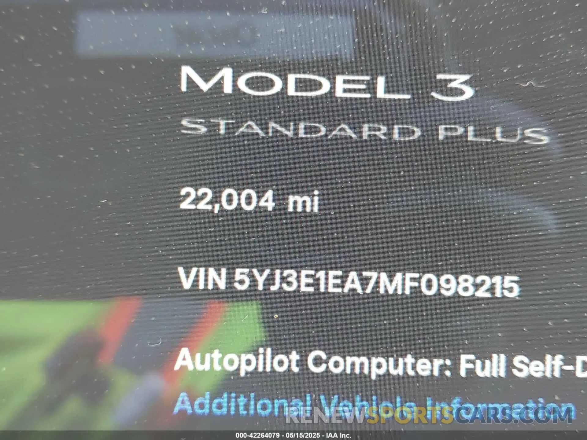 16 Photograph of a damaged car 5YJ3E1EA7MF098215 TESLA MODEL 3 2021