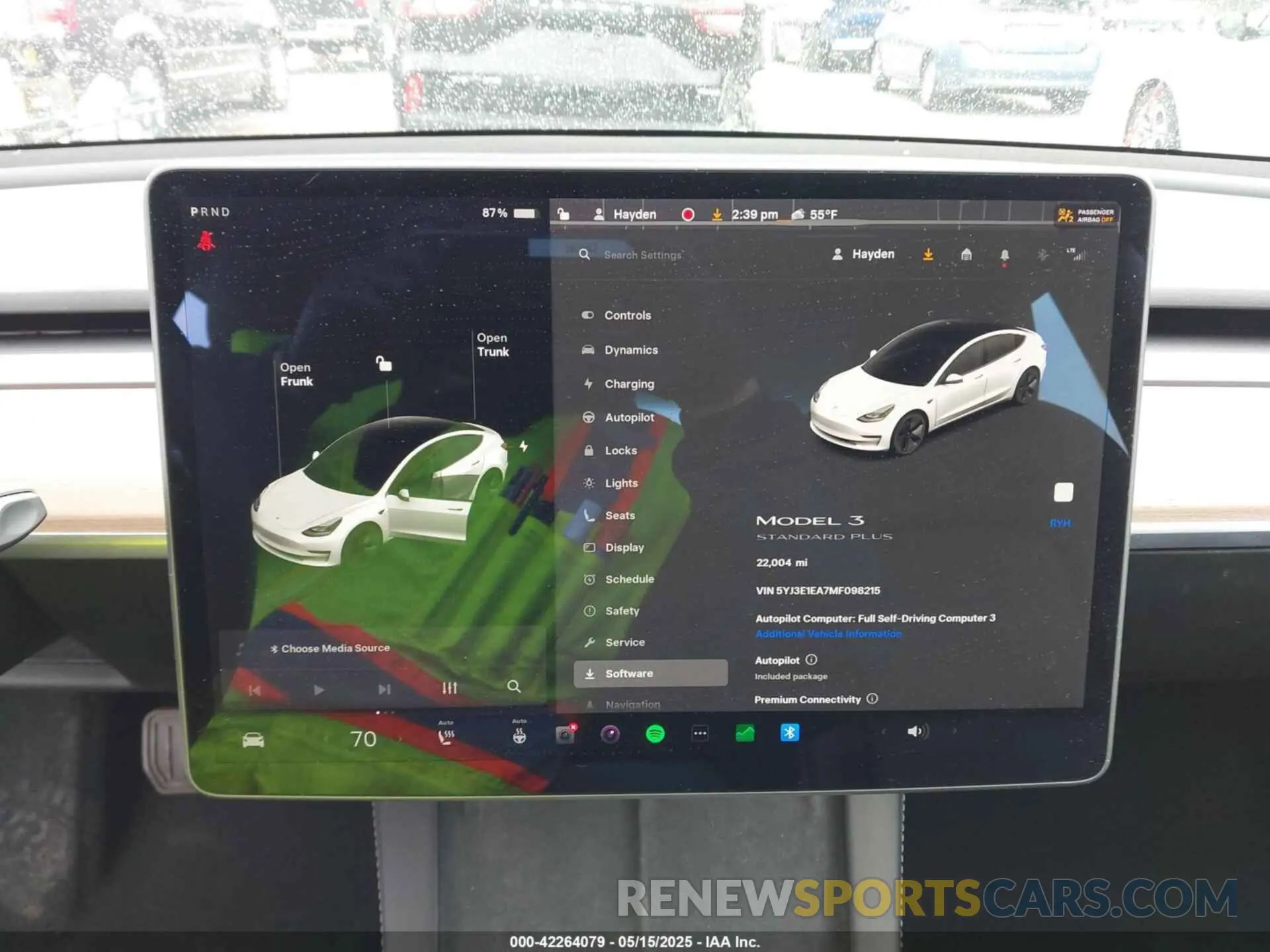 19 Photograph of a damaged car 5YJ3E1EA7MF098215 TESLA MODEL 3 2021