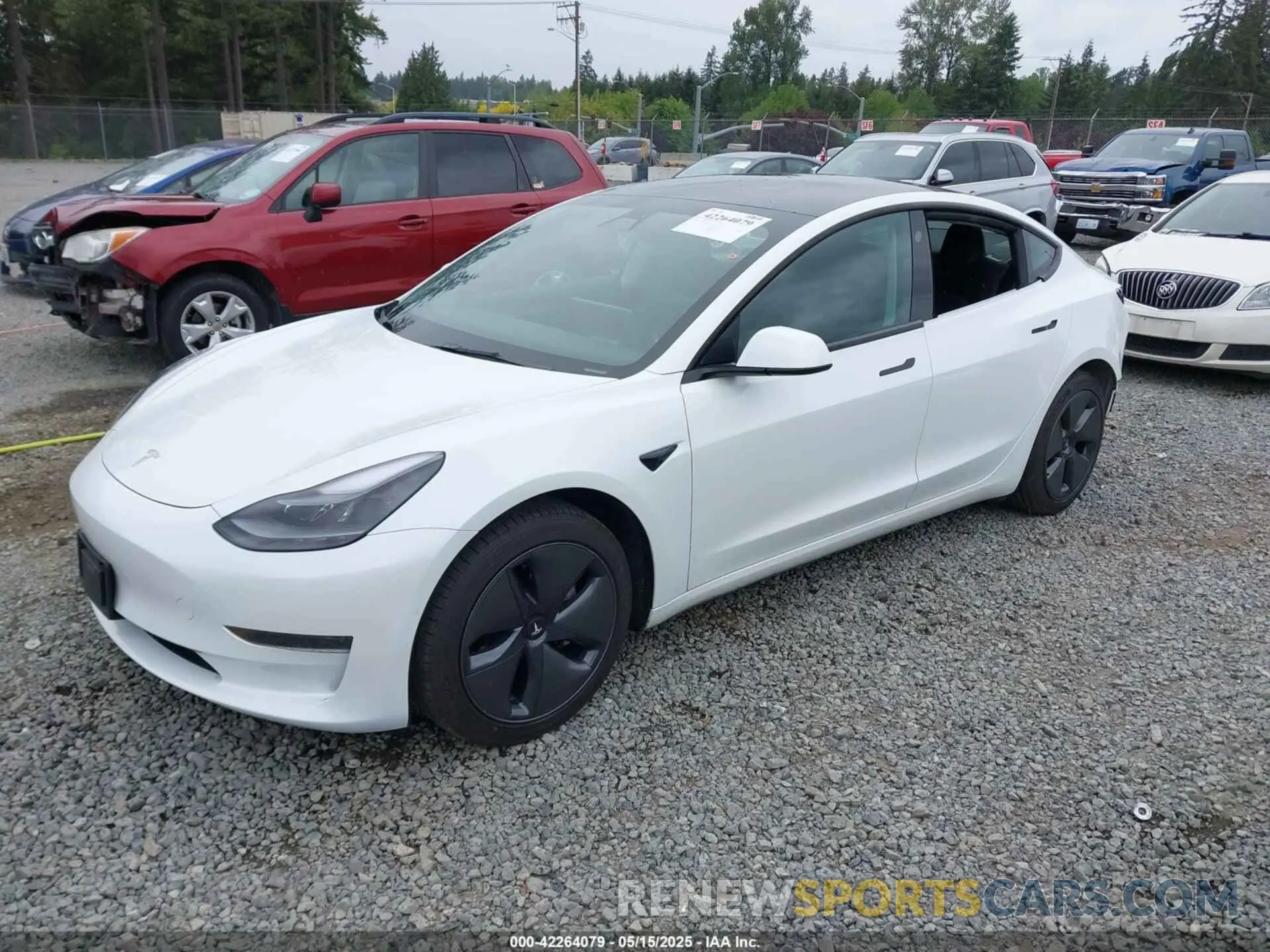 2 Photograph of a damaged car 5YJ3E1EA7MF098215 TESLA MODEL 3 2021