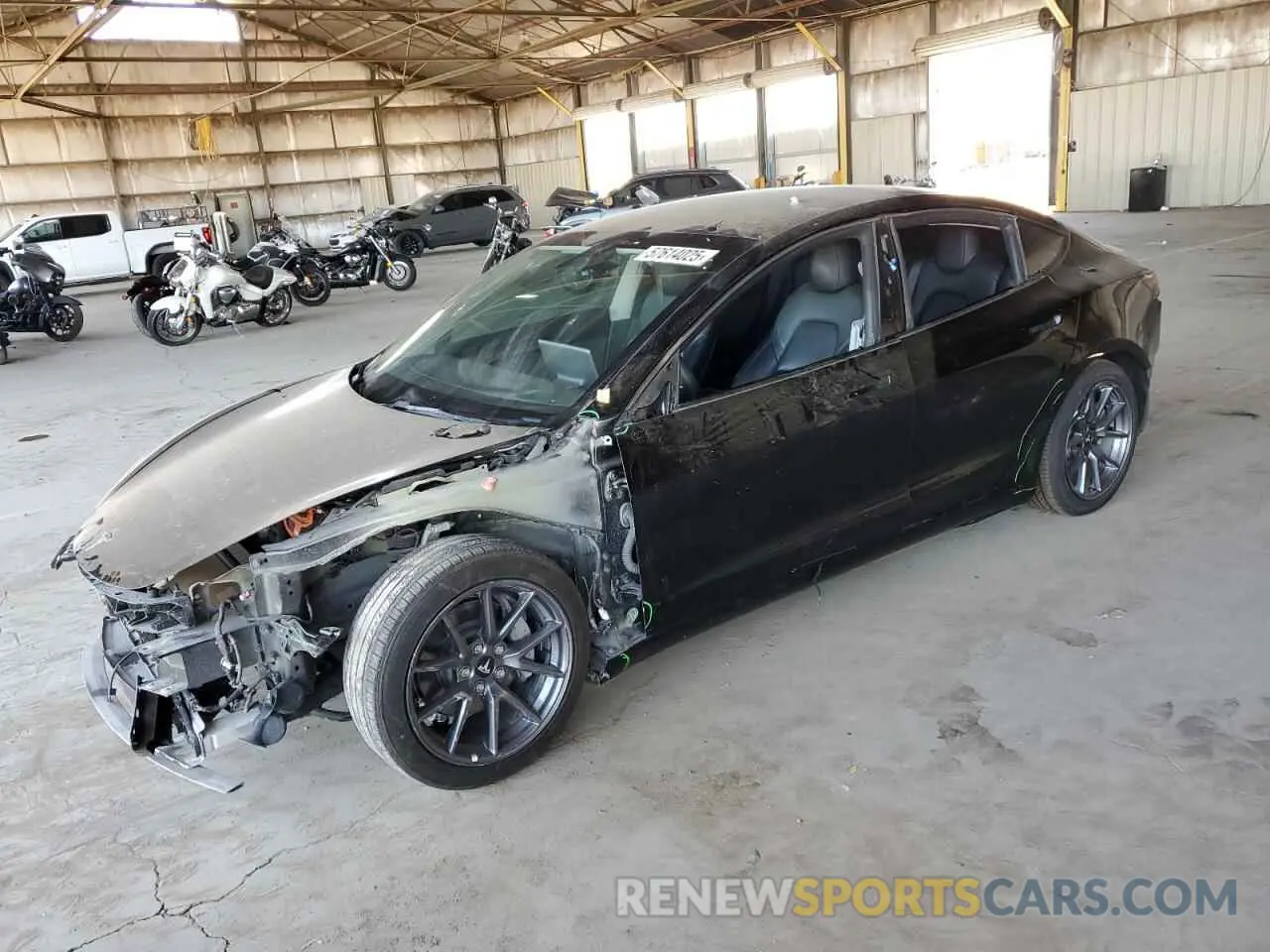 1 Photograph of a damaged car 5YJ3E1EA7MF100545 TESLA MODEL 3 2021