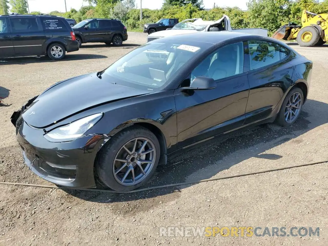 1 Photograph of a damaged car 5YJ3E1EA7MF857414 TESLA MODEL 3 2021