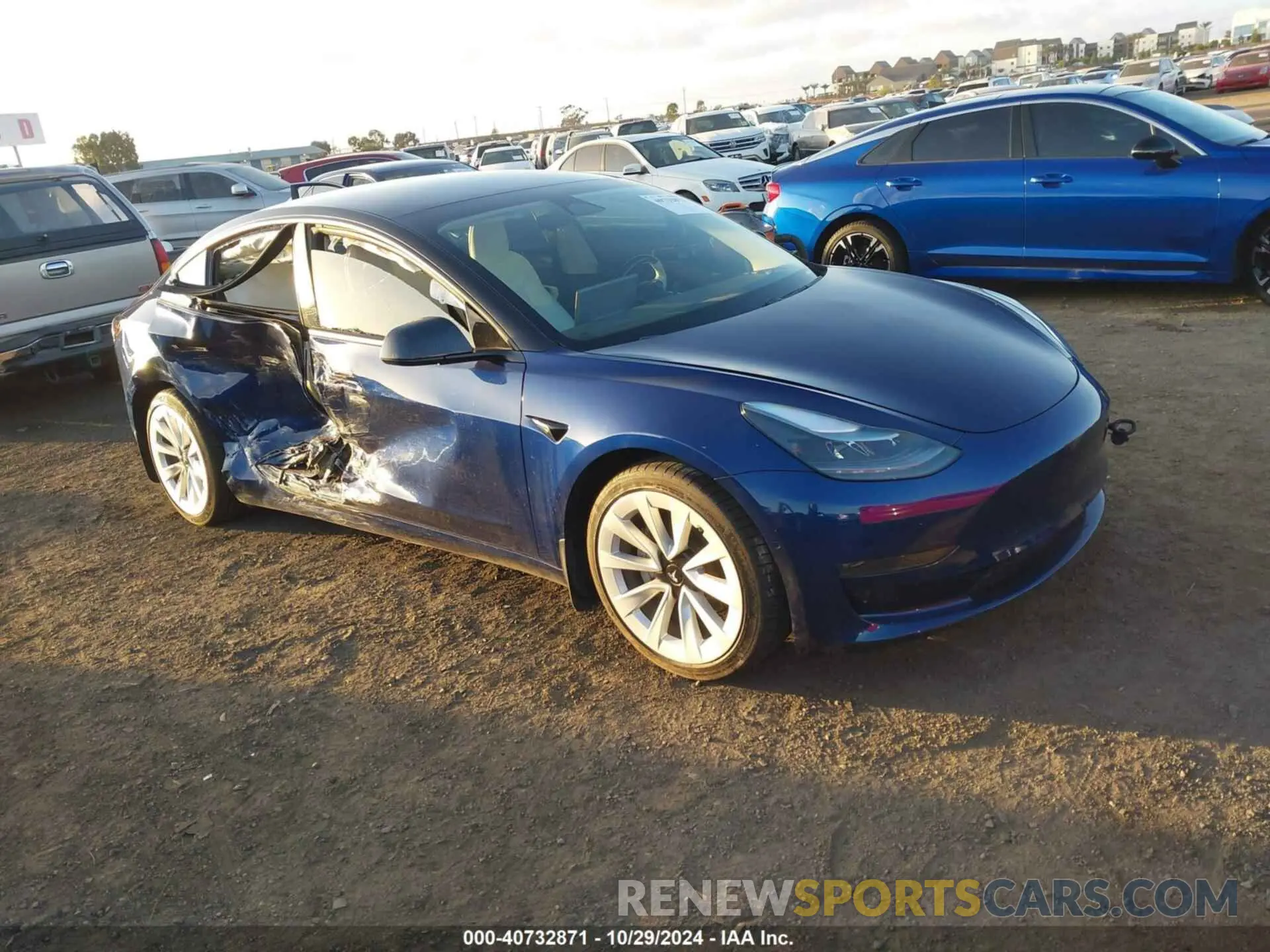 1 Photograph of a damaged car 5YJ3E1EA7MF875007 TESLA MODEL 3 2021
