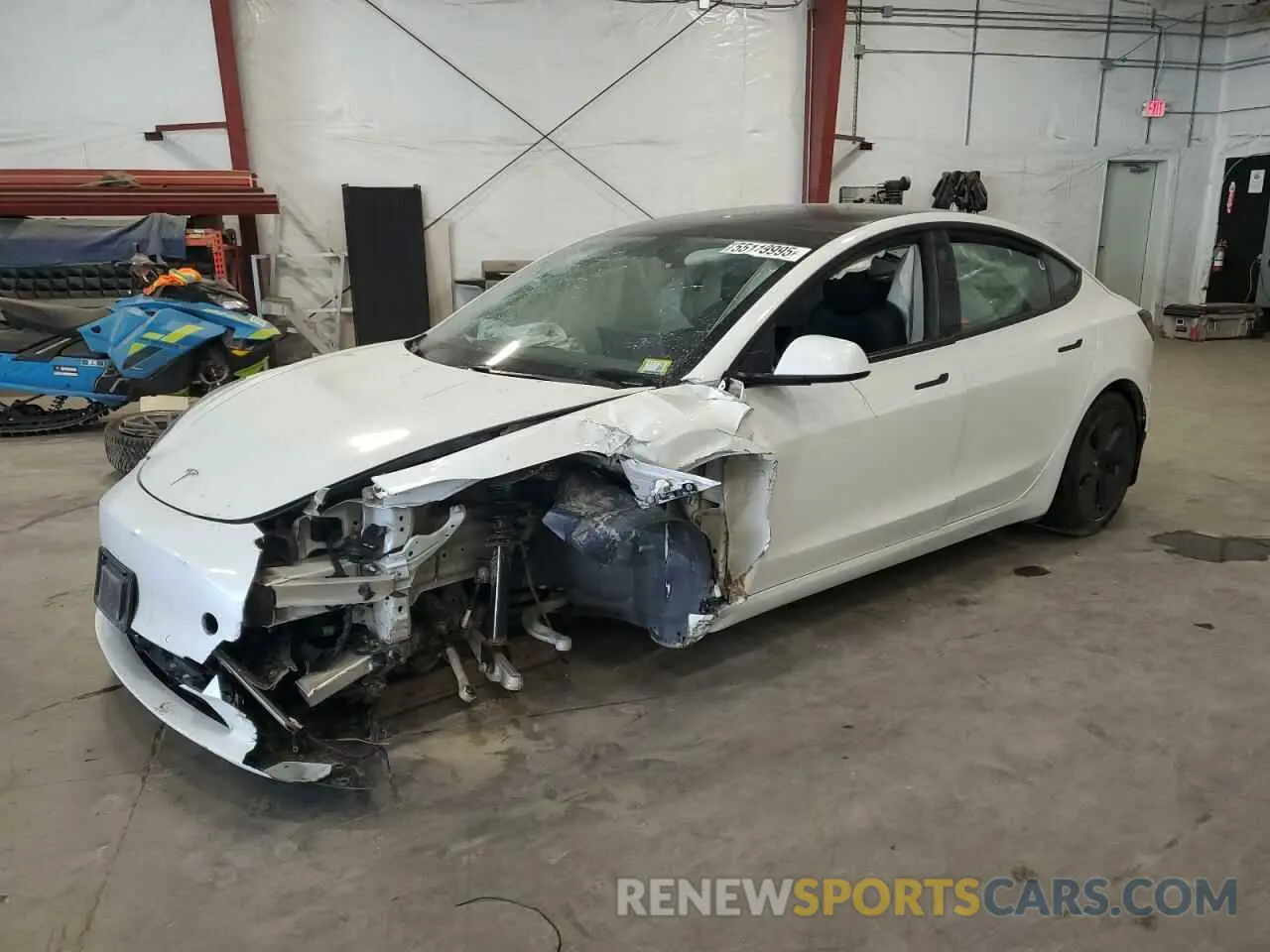 1 Фотография поврежденного автомобиля 5YJ3E1EA7MF986964 TESLA MODEL 3 2021