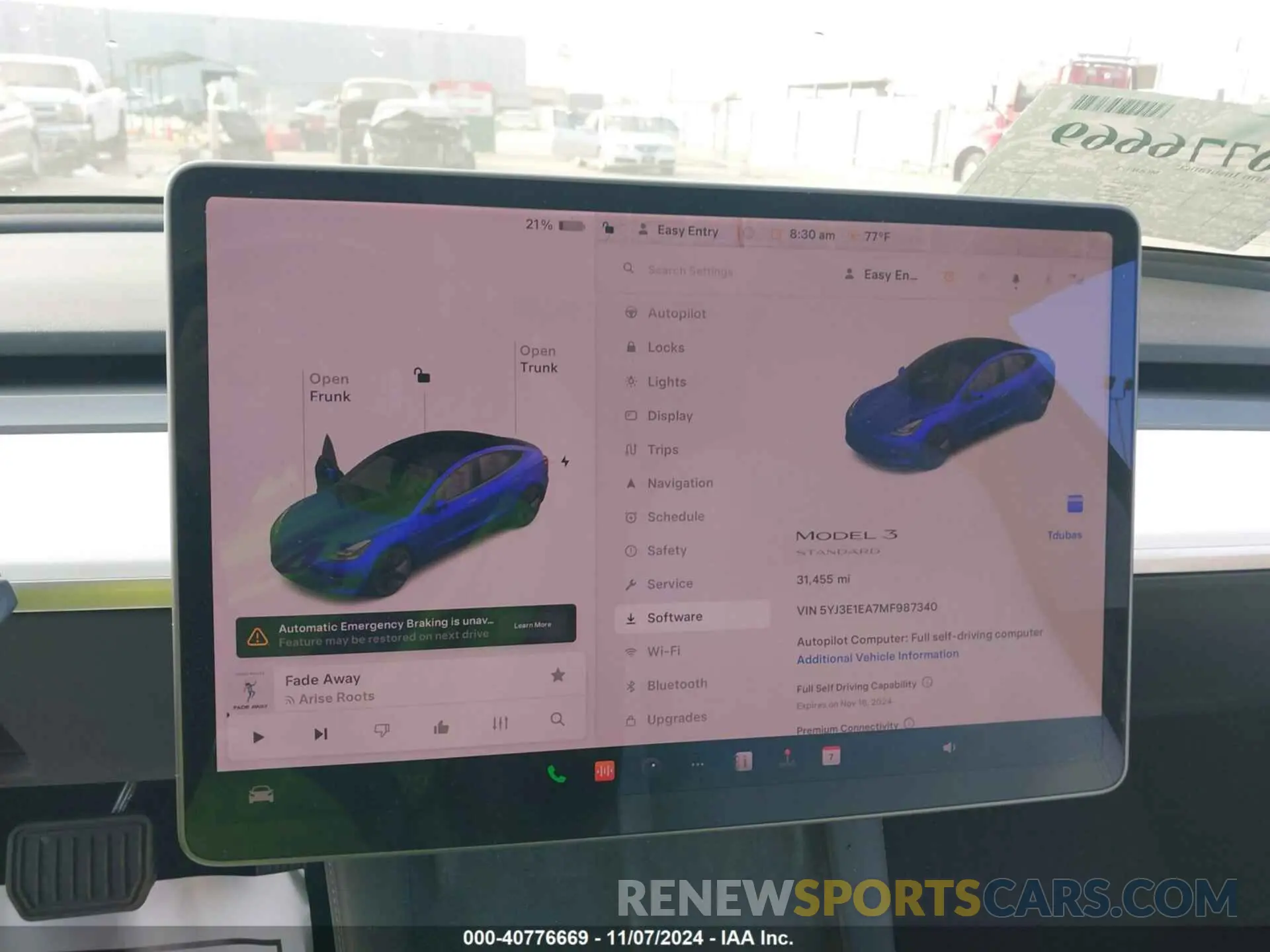 17 Photograph of a damaged car 5YJ3E1EA7MF987340 TESLA MODEL 3 2021