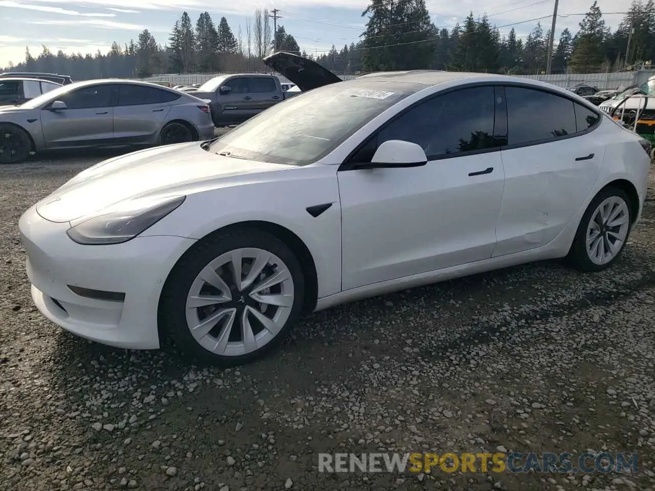 1 Фотография поврежденного автомобиля 5YJ3E1EA8MF028044 TESLA MODEL 3 2021