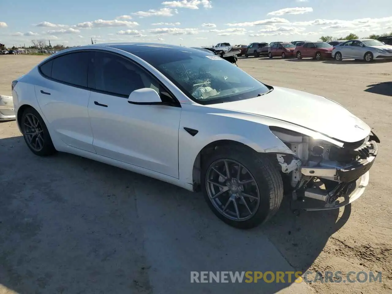 4 Фотография поврежденного автомобиля 5YJ3E1EA8MF074974 TESLA MODEL 3 2021