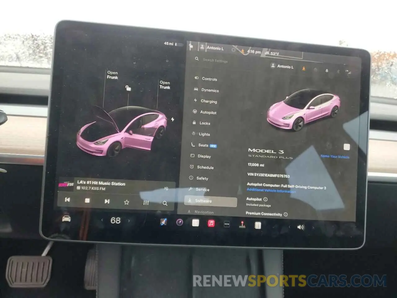 9 Фотография поврежденного автомобиля 5YJ3E1EA8MF075753 TESLA MODEL 3 2021