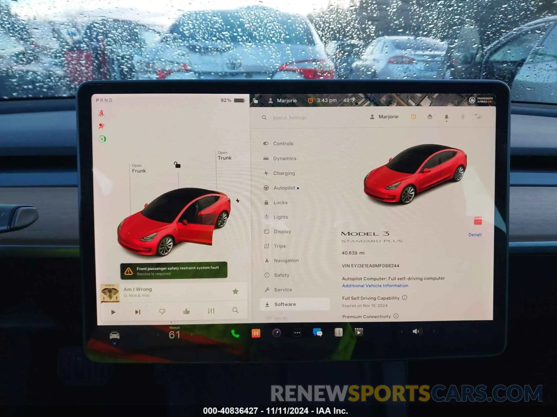18 Photograph of a damaged car 5YJ3E1EA8MF088244 TESLA MODEL 3 2021