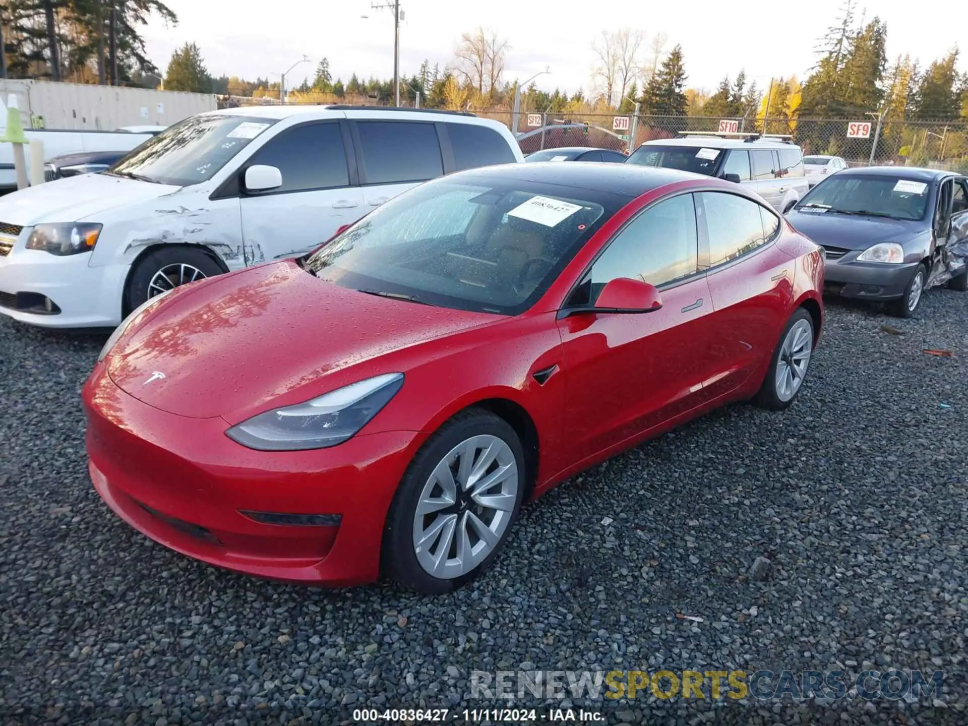 2 Photograph of a damaged car 5YJ3E1EA8MF088244 TESLA MODEL 3 2021