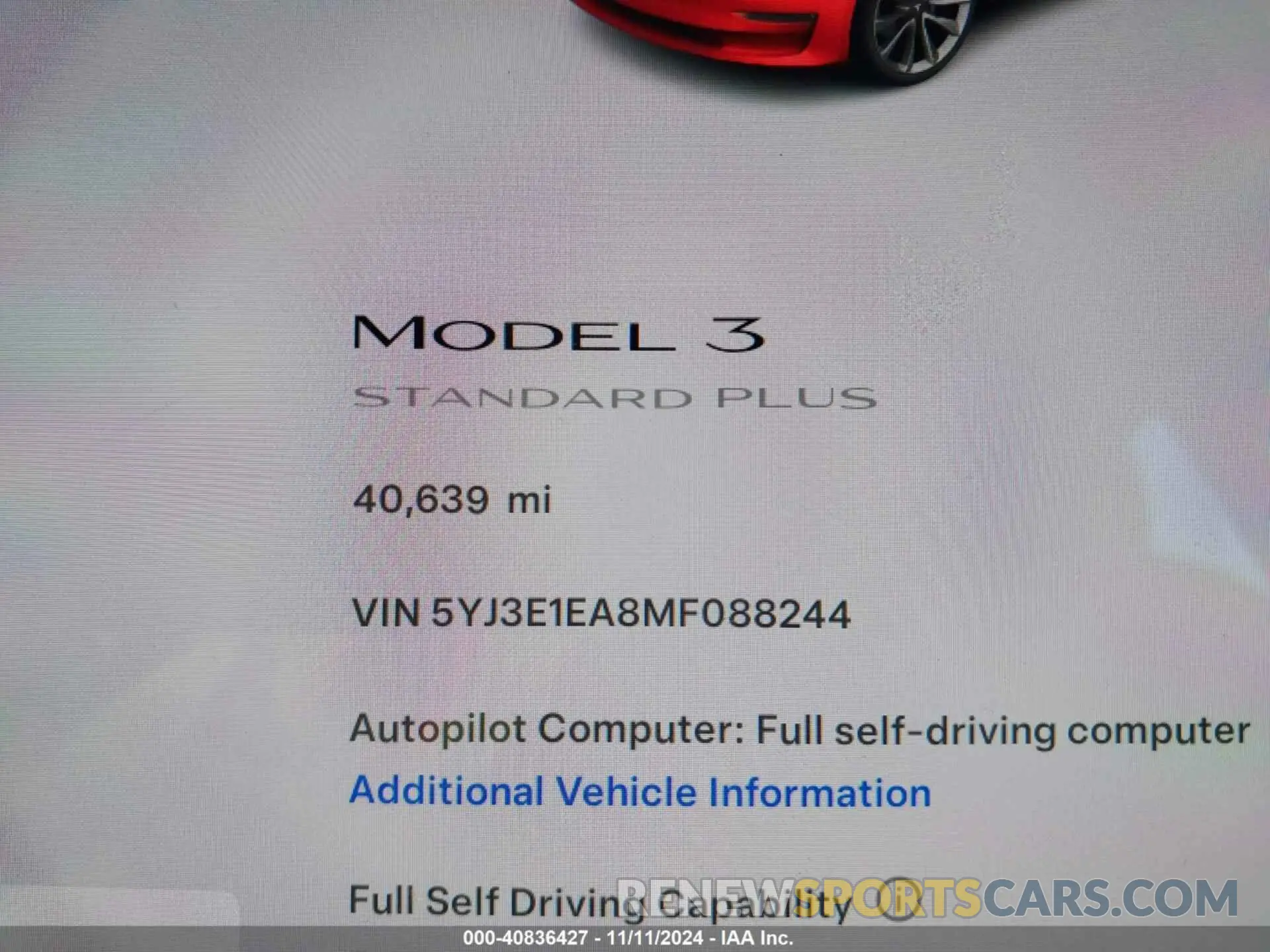 7 Photograph of a damaged car 5YJ3E1EA8MF088244 TESLA MODEL 3 2021
