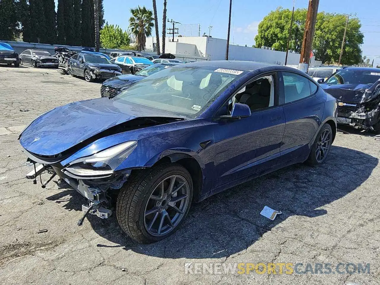 1 Photograph of a damaged car 5YJ3E1EA8MF092228 TESLA MODEL 3 2021
