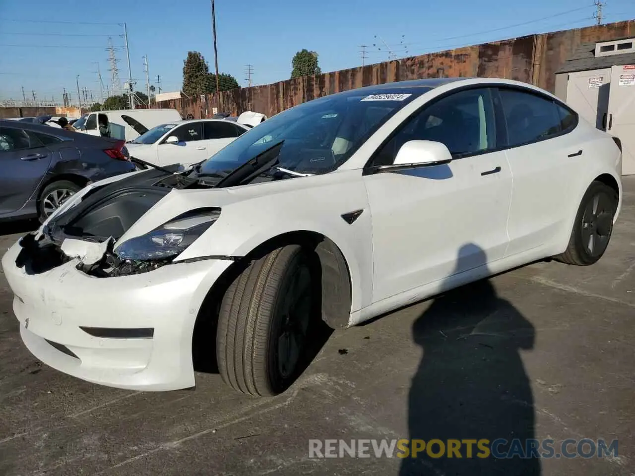 1 Photograph of a damaged car 5YJ3E1EA8MF094044 TESLA MODEL 3 2021