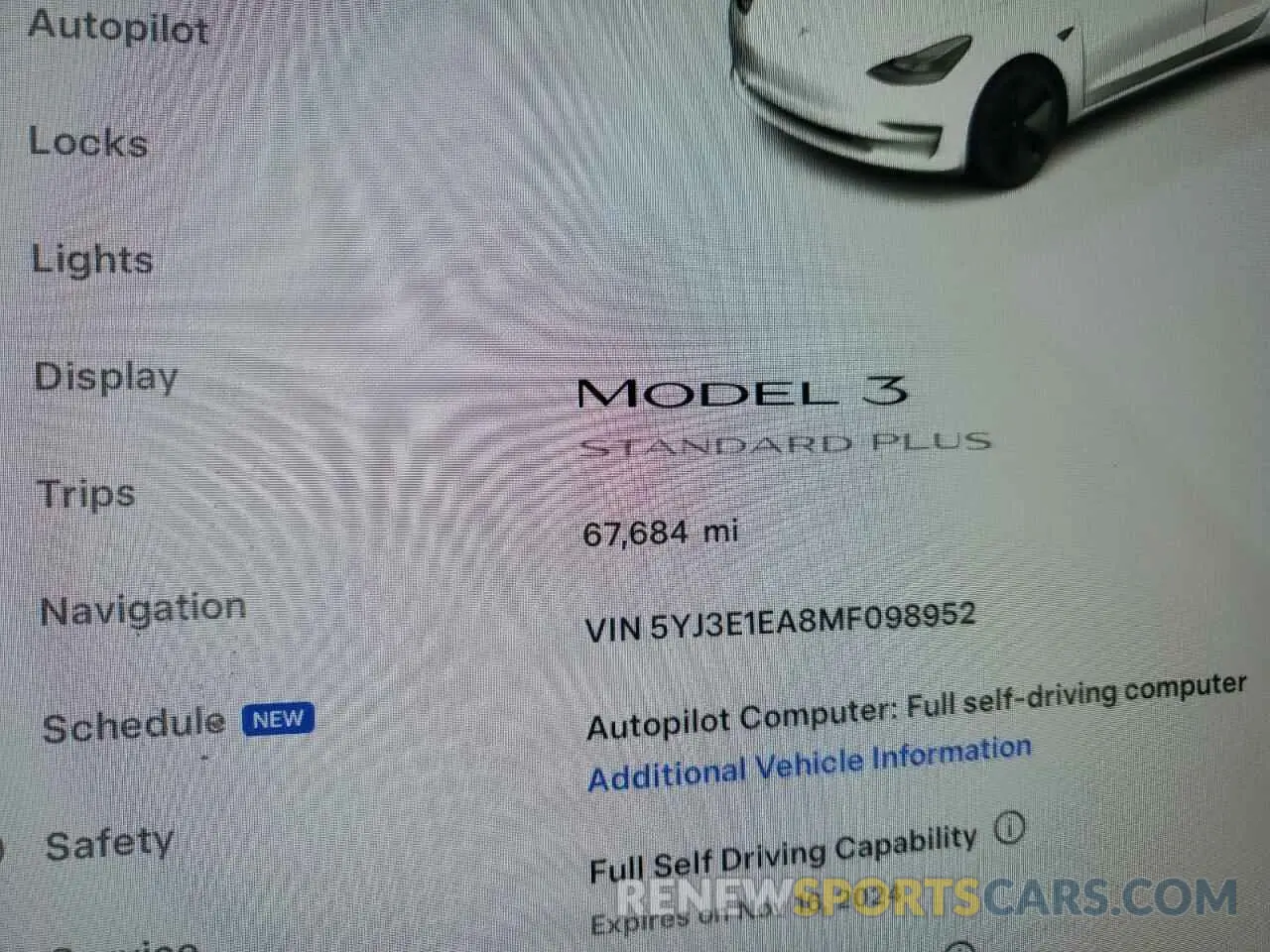 9 Photograph of a damaged car 5YJ3E1EA8MF098952 TESLA MODEL 3 2021
