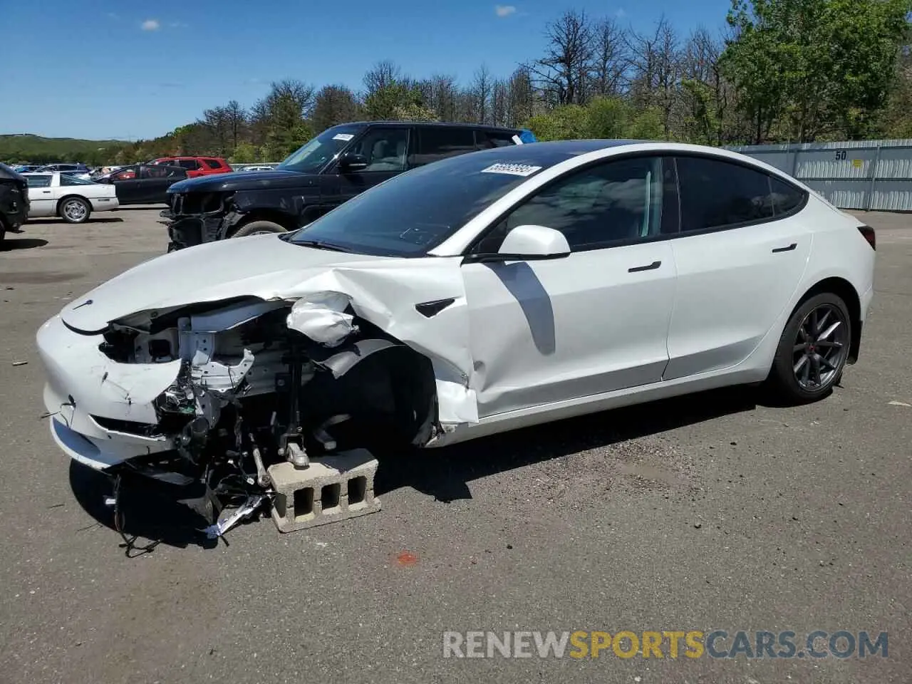 1 Фотография поврежденного автомобиля 5YJ3E1EA8MF857843 TESLA MODEL 3 2021