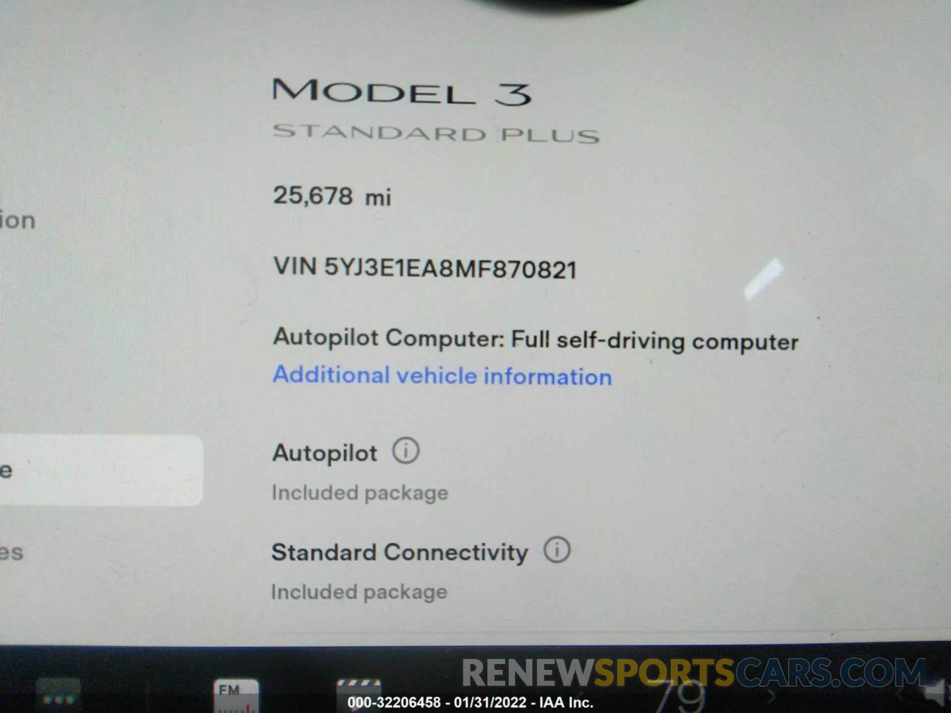 7 Photograph of a damaged car 5YJ3E1EA8MF870821 TESLA MODEL 3 2021