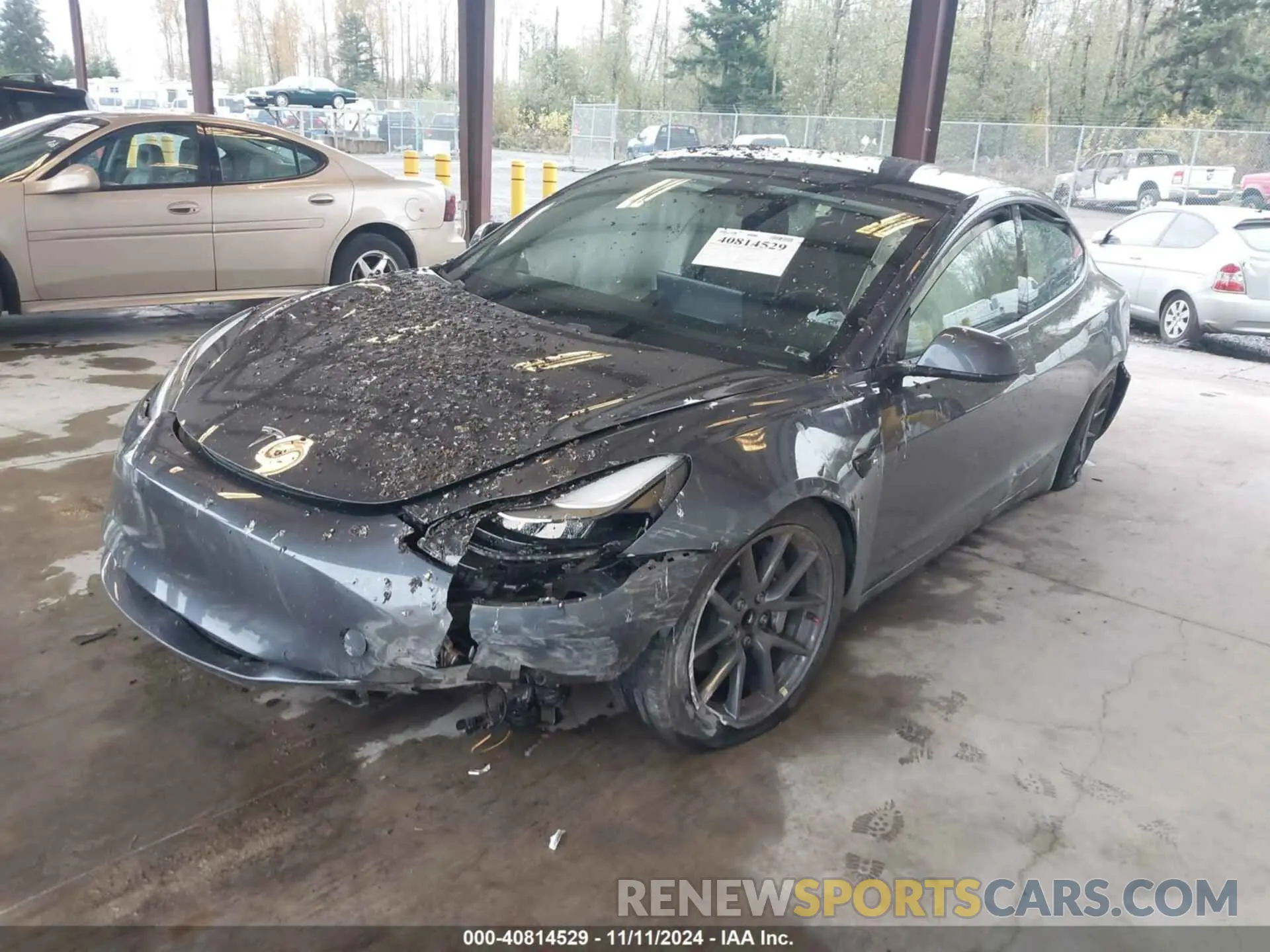 2 Photograph of a damaged car 5YJ3E1EA8MF873136 TESLA MODEL 3 2021