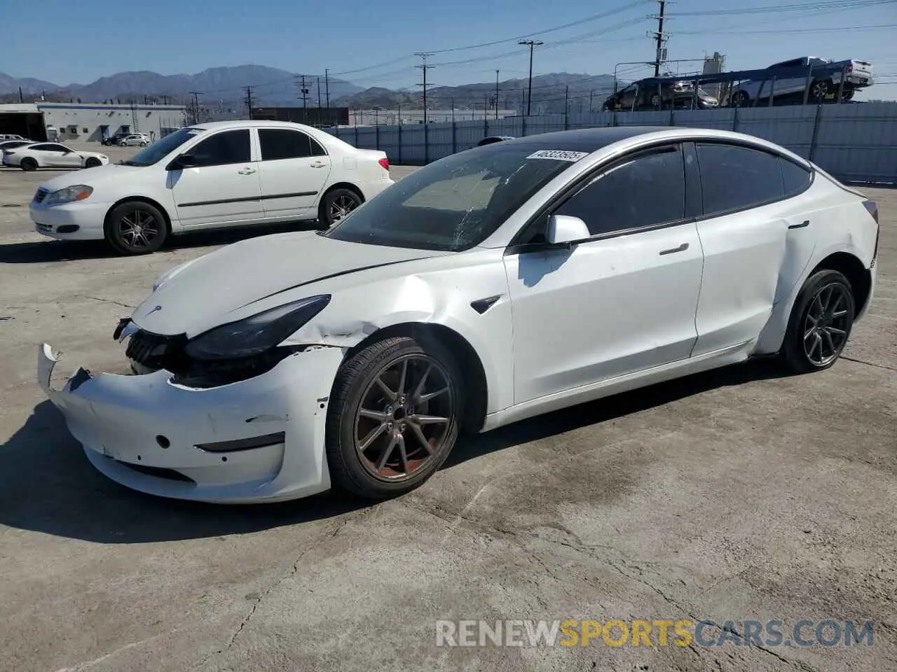 1 Photograph of a damaged car 5YJ3E1EA8MF874156 TESLA MODEL 3 2021