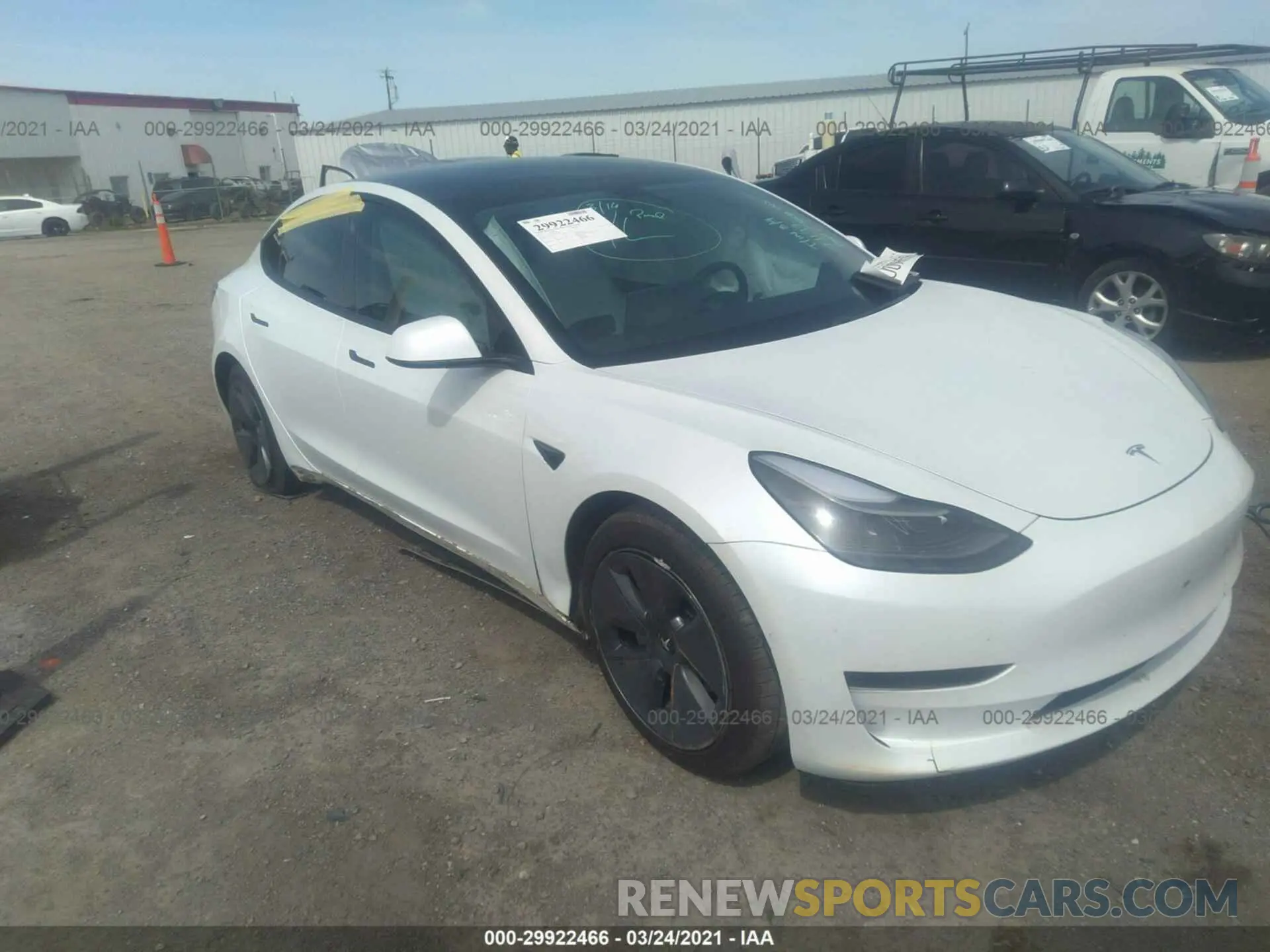 1 Photograph of a damaged car 5YJ3E1EA8MF877834 TESLA MODEL 3 2021