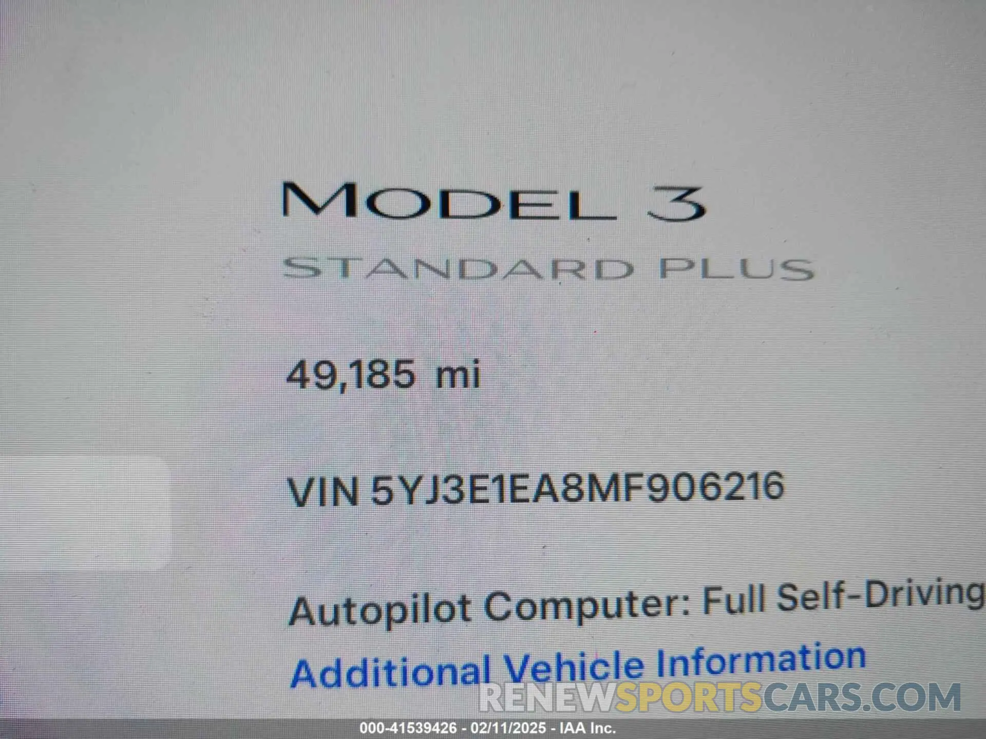 14 Photograph of a damaged car 5YJ3E1EA8MF906216 TESLA MODEL 3 2021