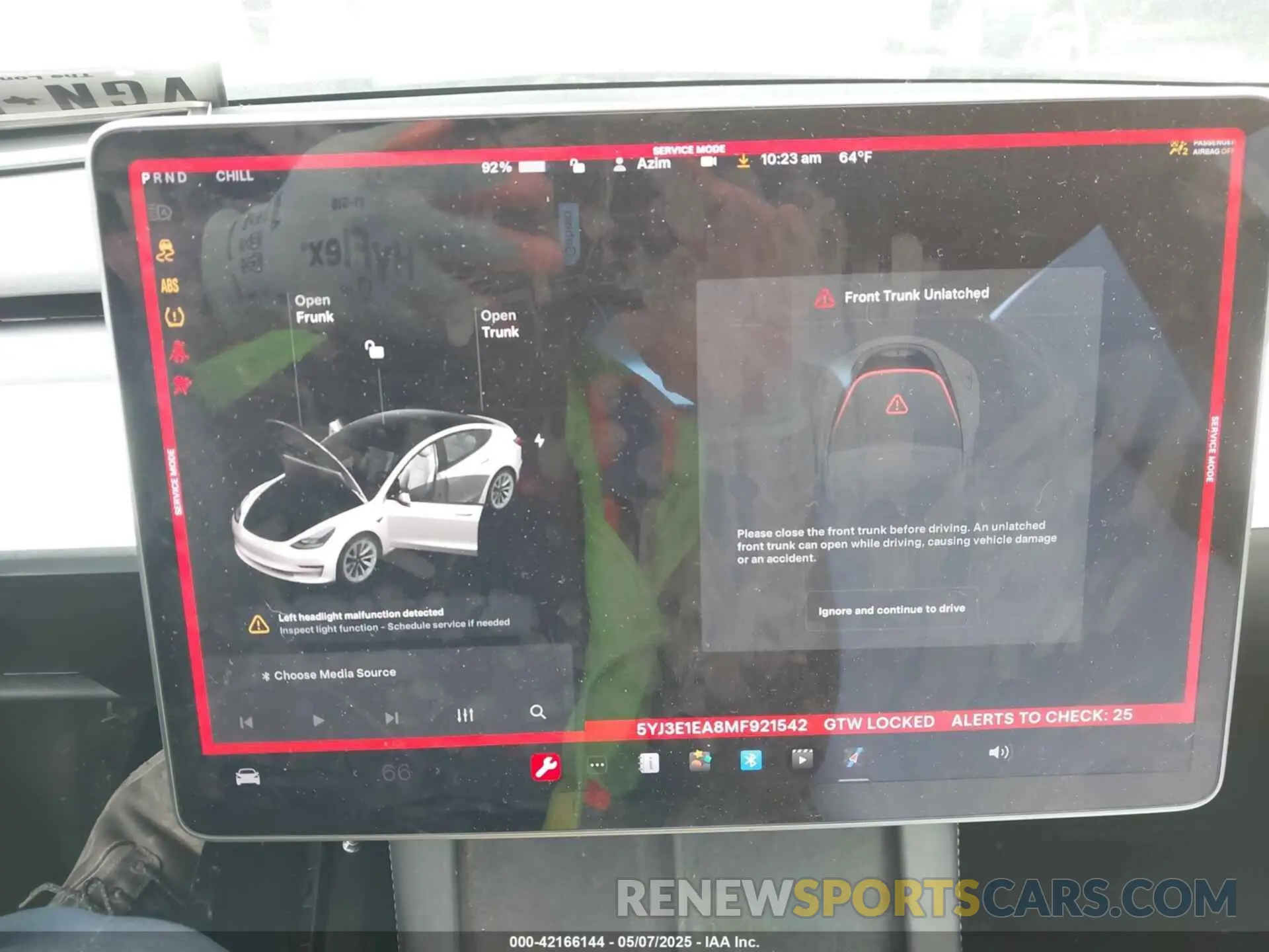 19 Фотография поврежденного автомобиля 5YJ3E1EA8MF921542 TESLA MODEL 3 2021