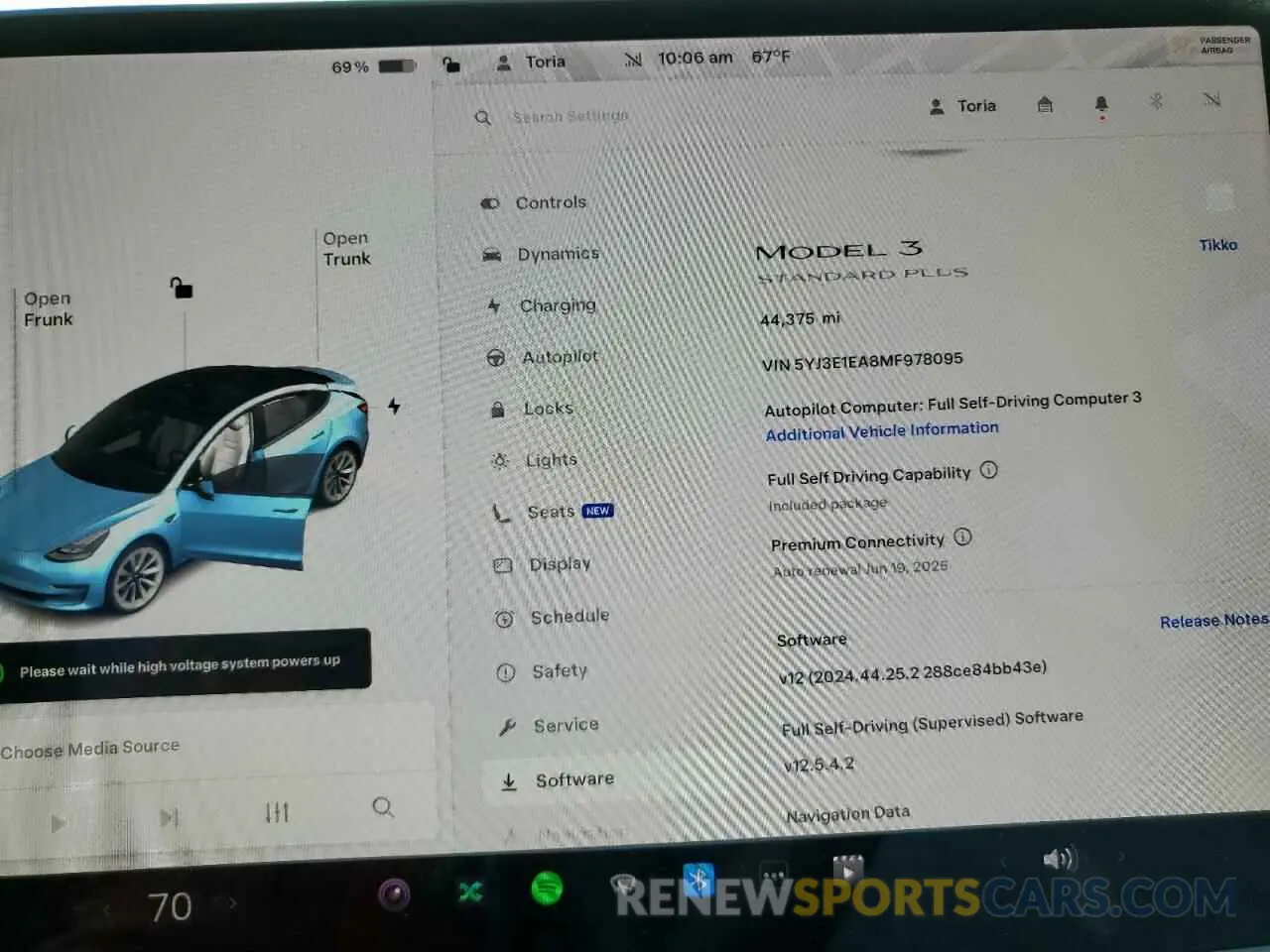9 Фотография поврежденного автомобиля 5YJ3E1EA8MF978095 TESLA MODEL 3 2021