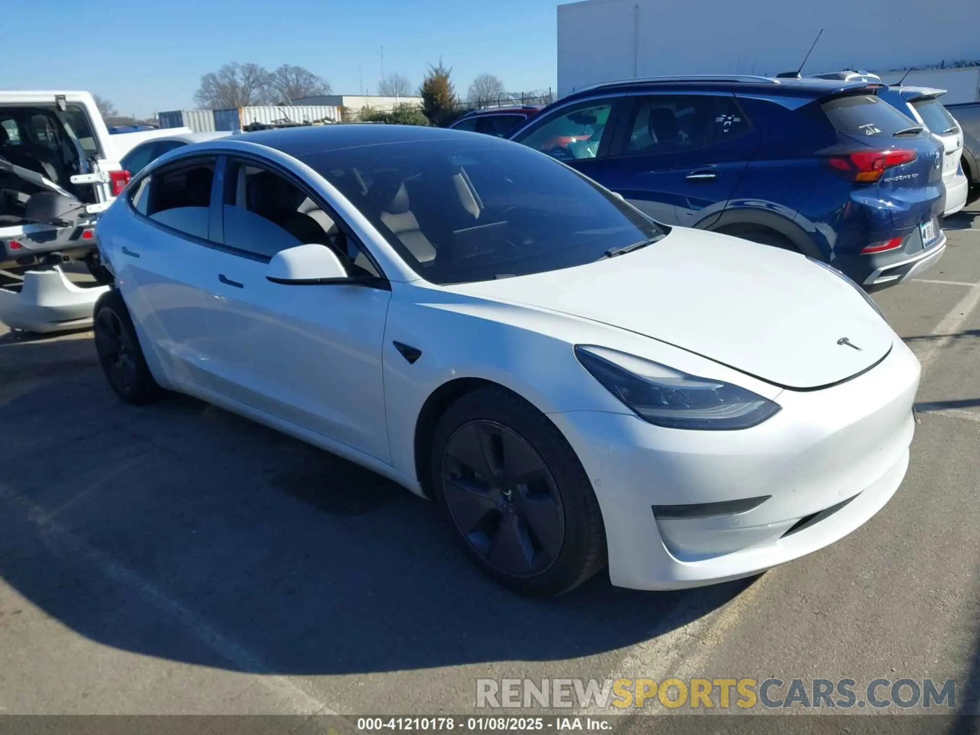 1 Photograph of a damaged car 5YJ3E1EA9MF031079 TESLA MODEL 3 2021