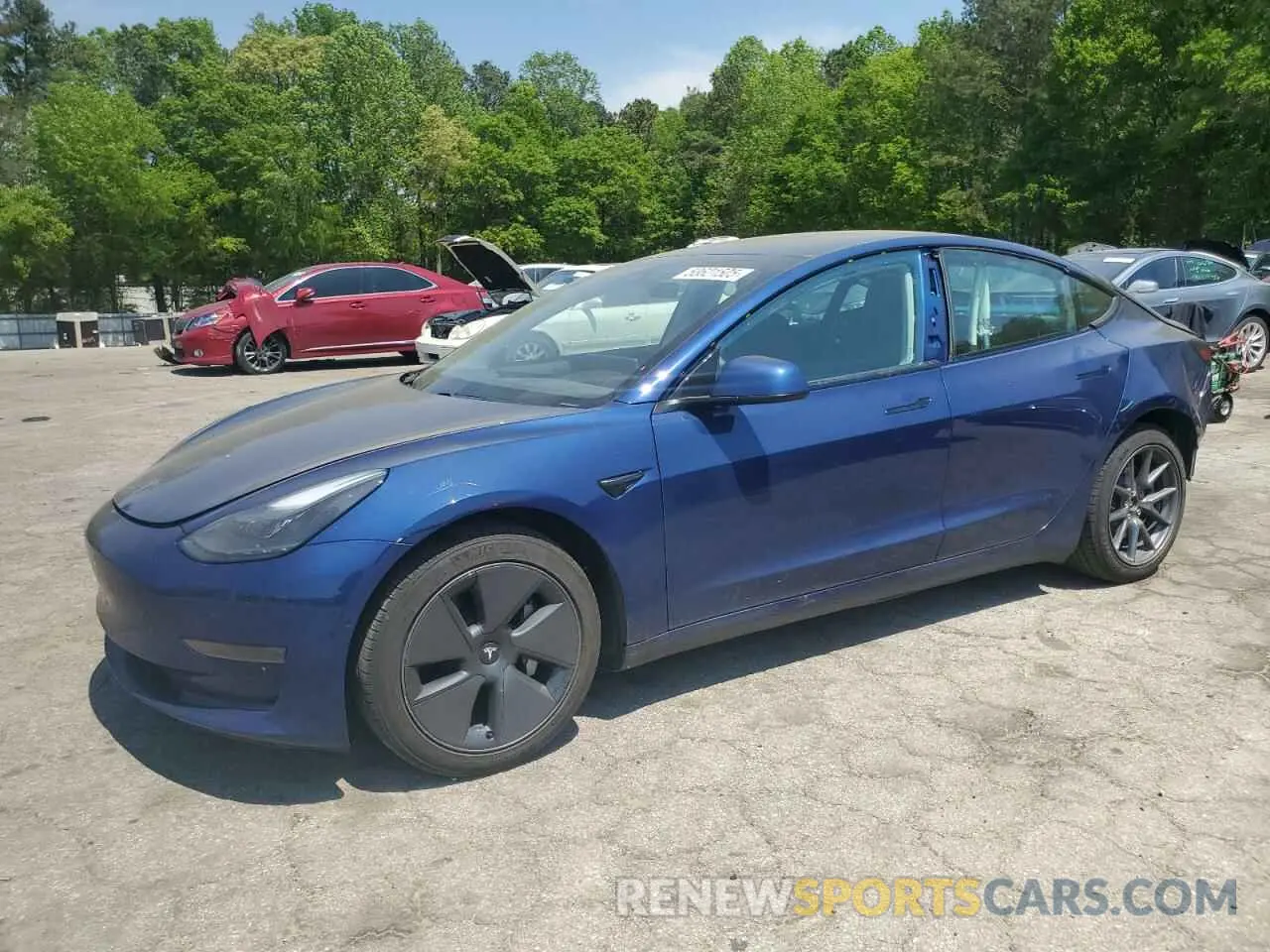 1 Фотография поврежденного автомобиля 5YJ3E1EA9MF867426 TESLA MODEL 3 2021