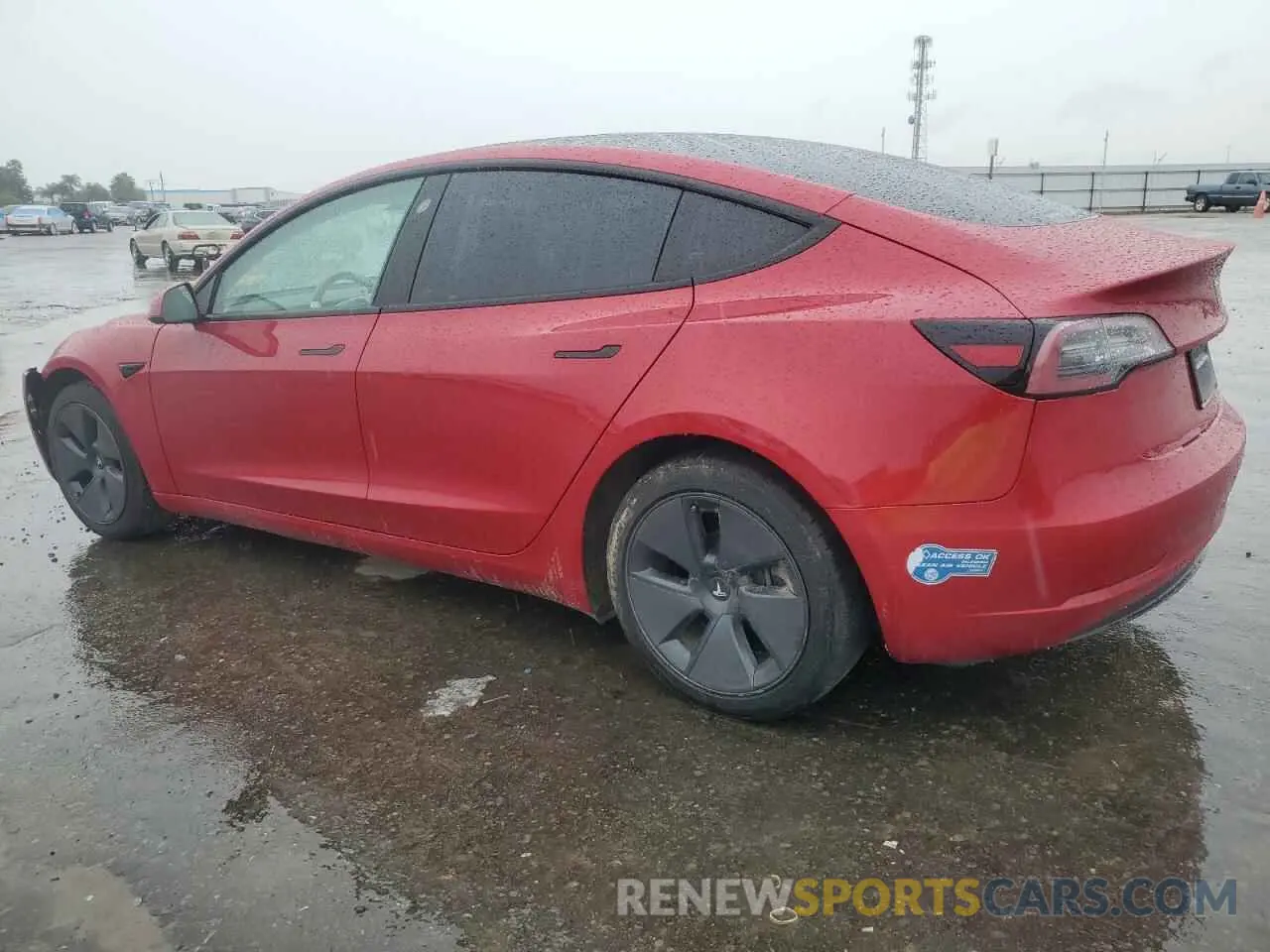 2 Photograph of a damaged car 5YJ3E1EA9MF870214 TESLA MODEL 3 2021