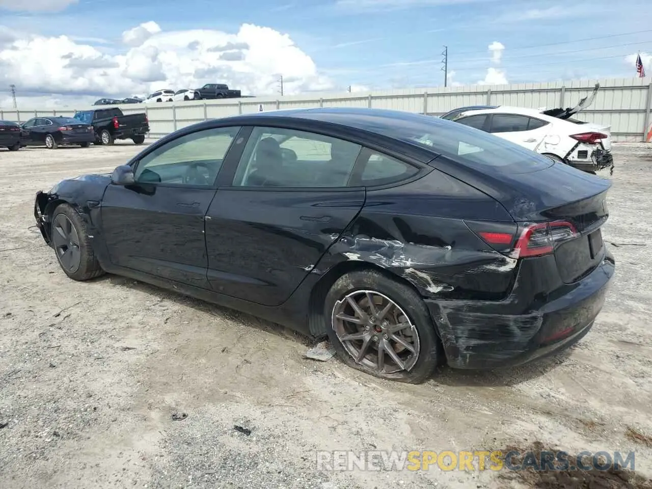 2 Photograph of a damaged car 5YJ3E1EA9MF911649 TESLA MODEL 3 2021