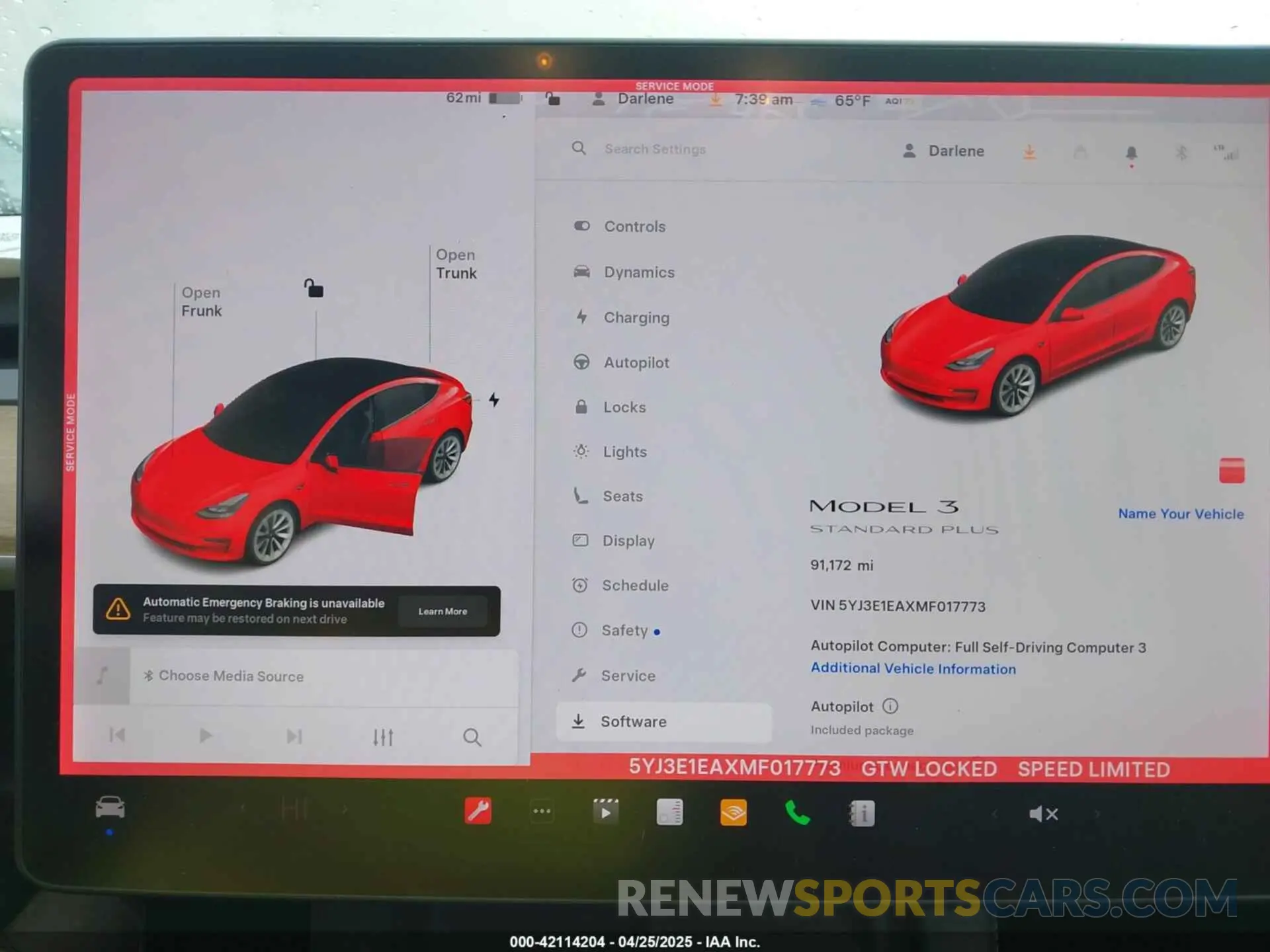 19 Фотография поврежденного автомобиля 5YJ3E1EAXMF017773 TESLA MODEL 3 2021