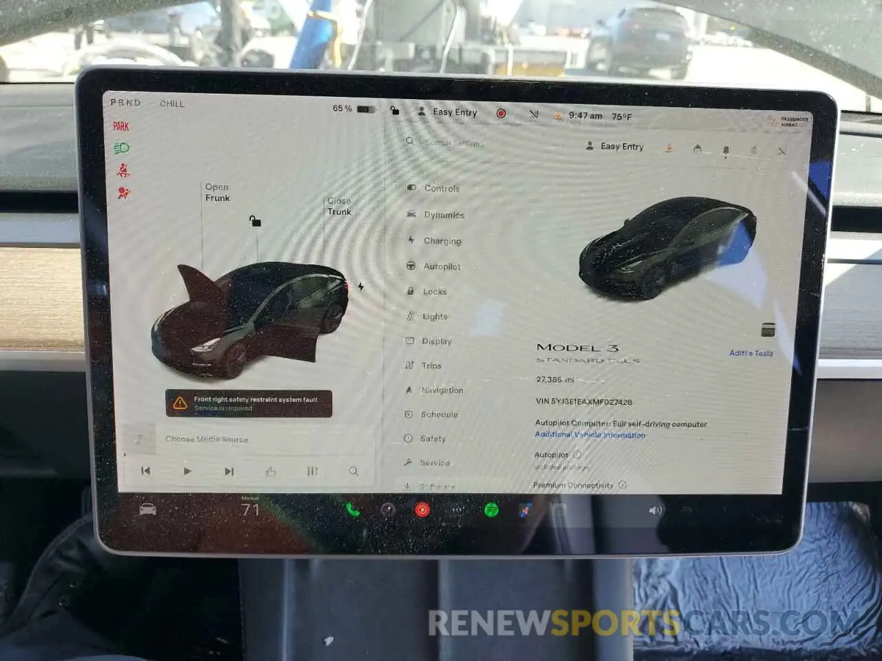 9 Photograph of a damaged car 5YJ3E1EAXMF027428 TESLA MODEL 3 2021