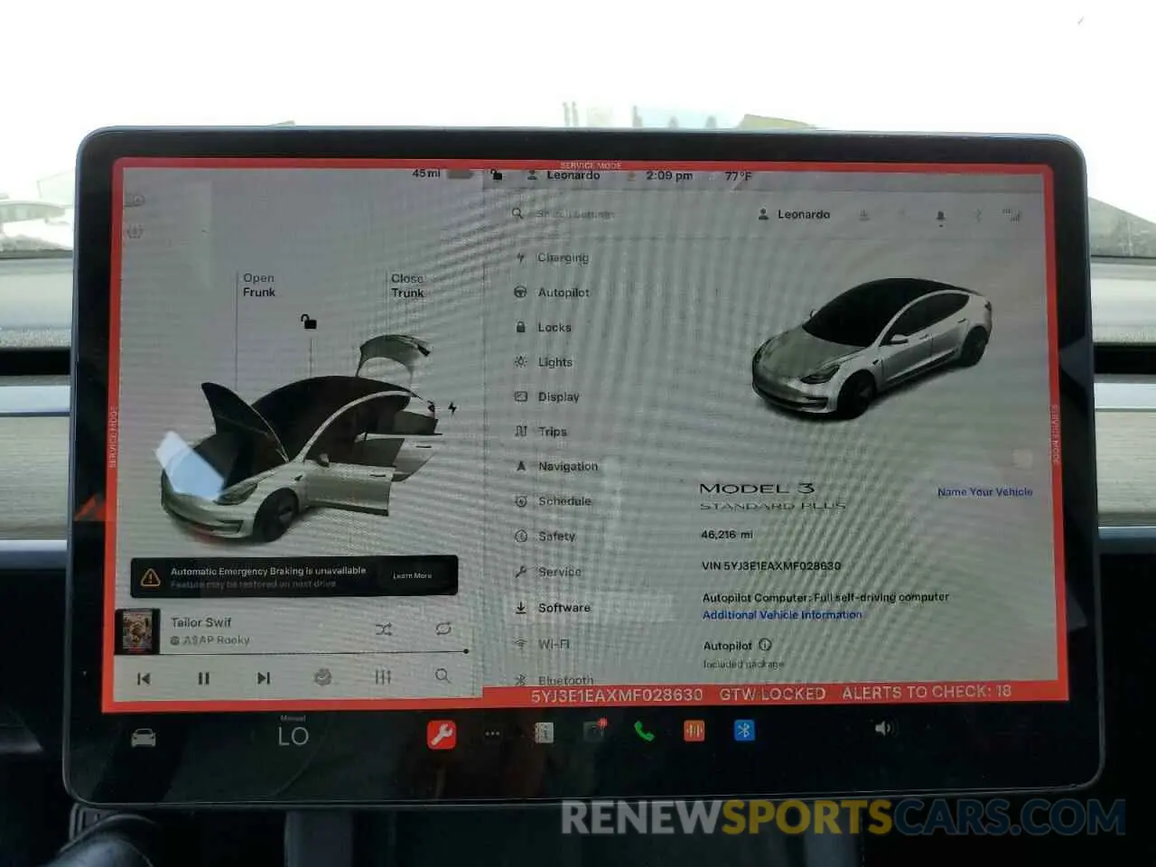 9 Фотография поврежденного автомобиля 5YJ3E1EAXMF028630 TESLA MODEL 3 2021