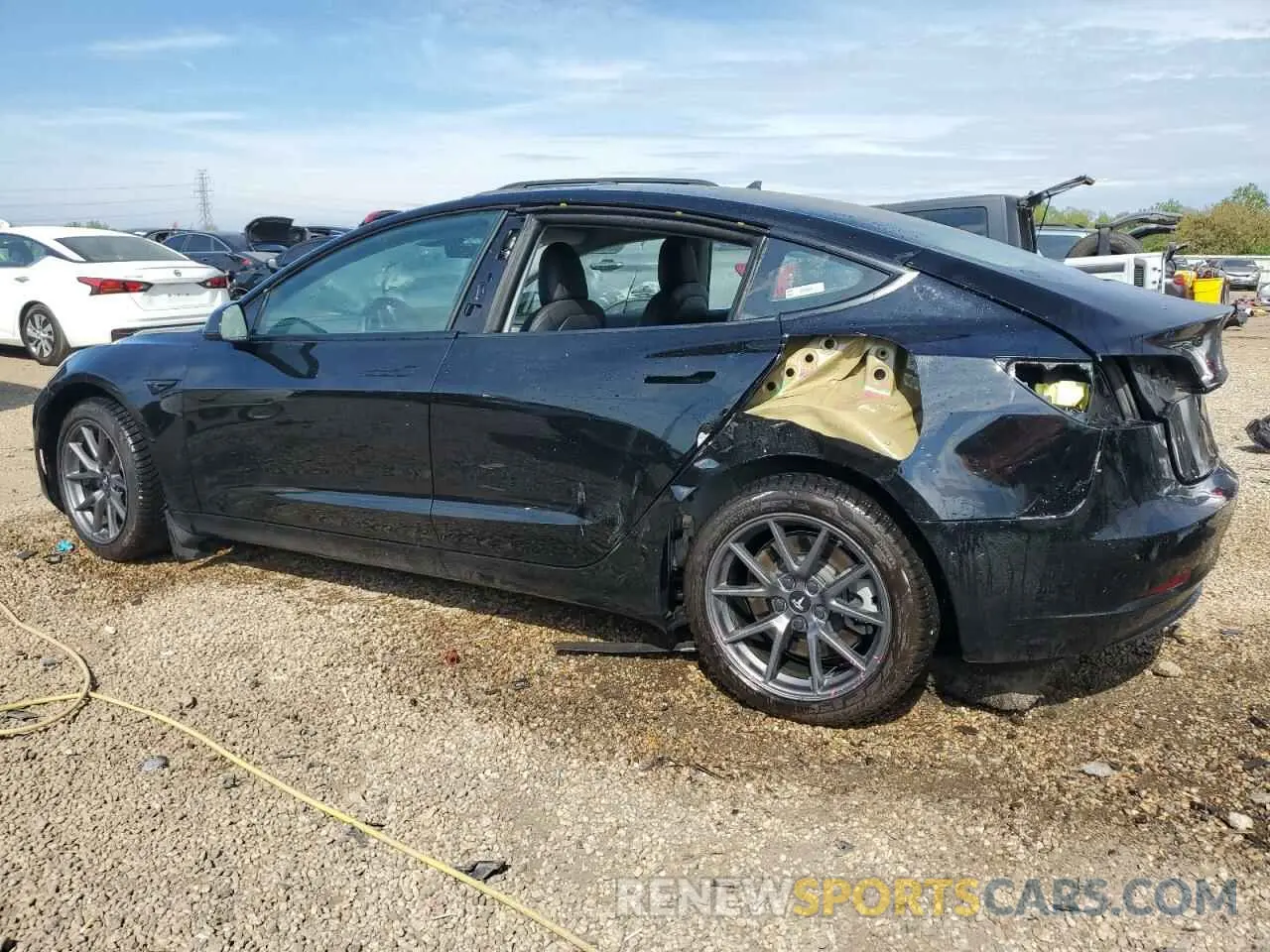 2 Photograph of a damaged car 5YJ3E1EAXMF056864 TESLA MODEL 3 2021