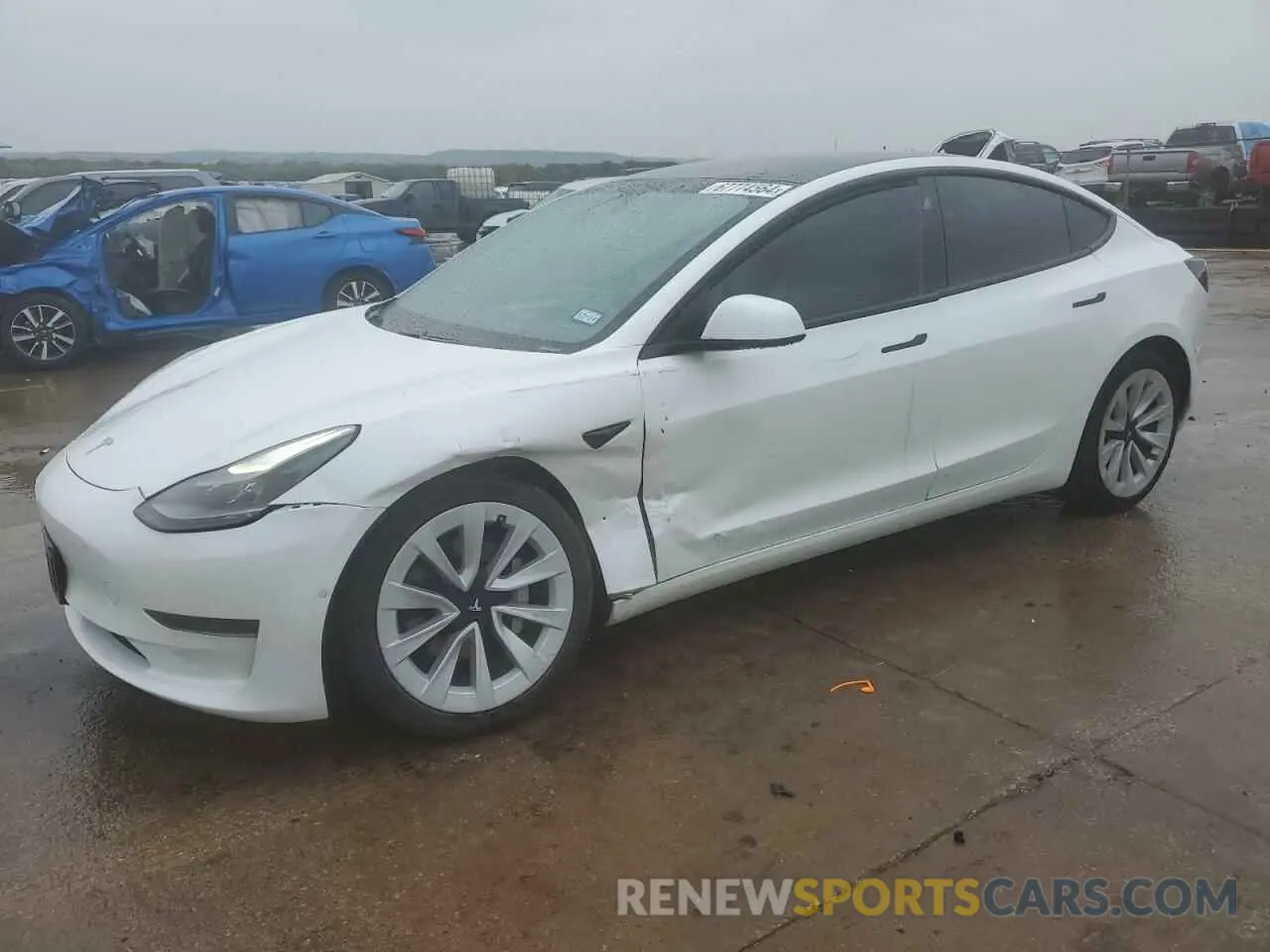 1 Photograph of a damaged car 5YJ3E1EAXMF057867 TESLA MODEL 3 2021