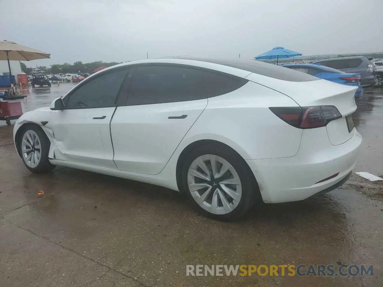 2 Photograph of a damaged car 5YJ3E1EAXMF057867 TESLA MODEL 3 2021