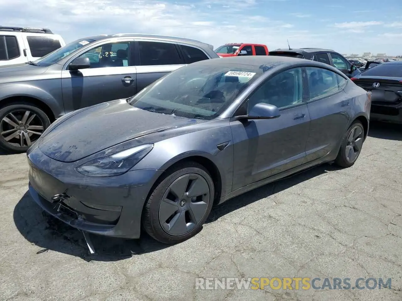 1 Фотография поврежденного автомобиля 5YJ3E1EAXMF076516 TESLA MODEL 3 2021