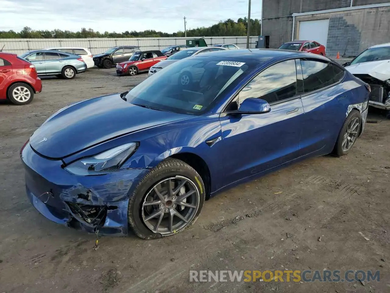 1 Фотография поврежденного автомобиля 5YJ3E1EAXMF082641 TESLA MODEL 3 2021