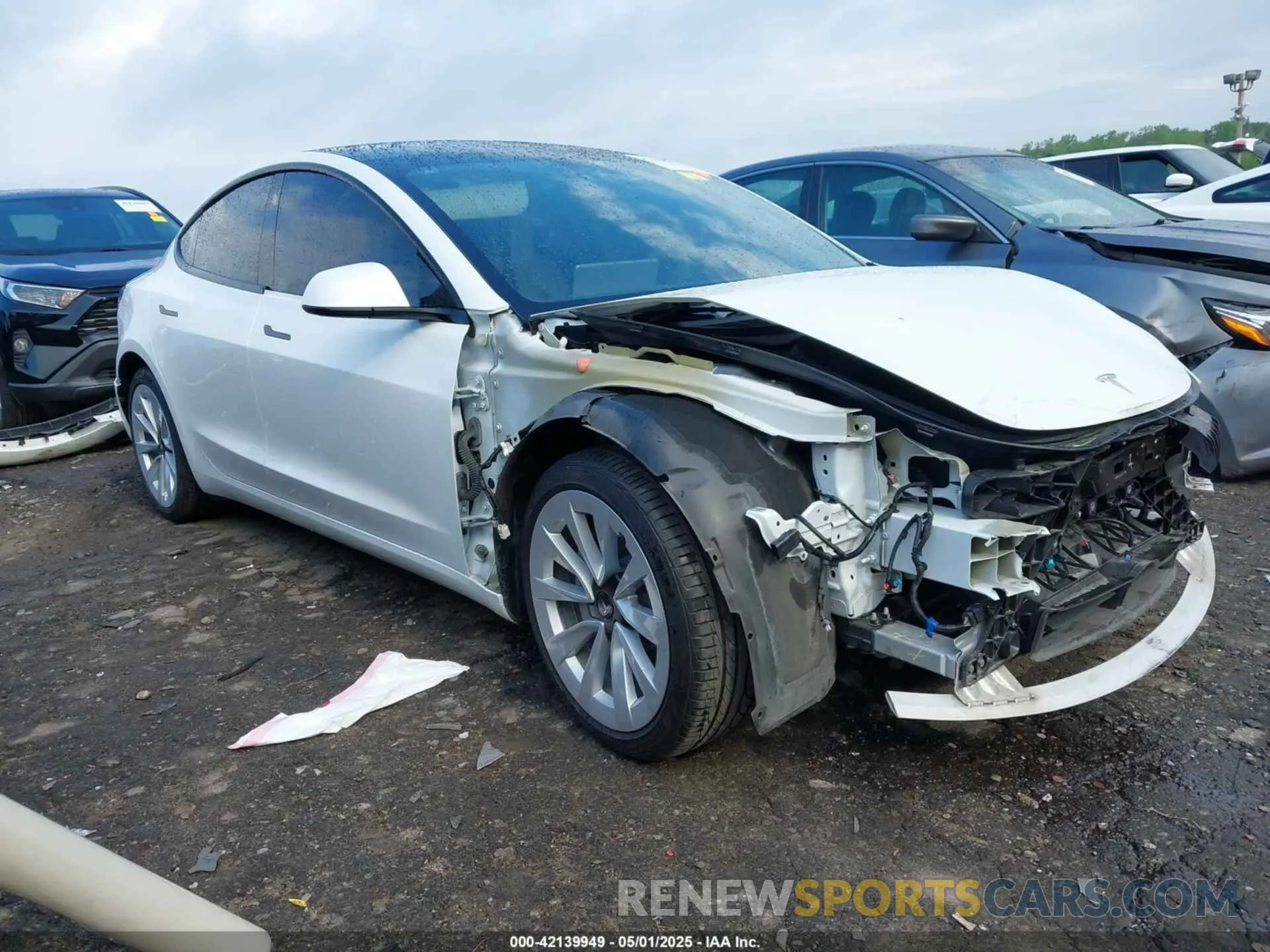 1 Photograph of a damaged car 5YJ3E1EAXMF099245 TESLA MODEL 3 2021