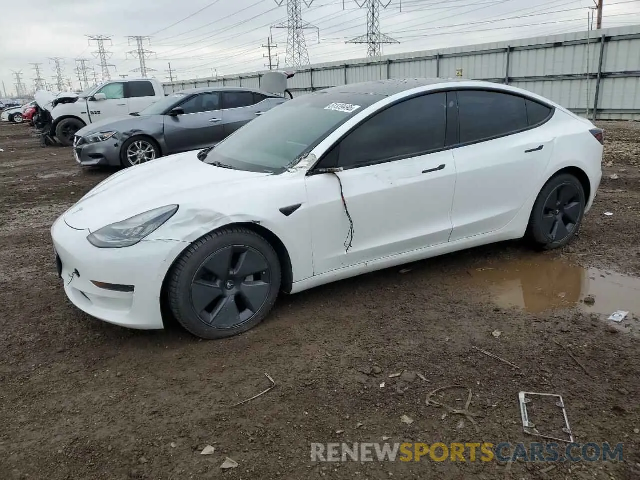 1 Фотография поврежденного автомобиля 5YJ3E1EAXMF853650 TESLA MODEL 3 2021